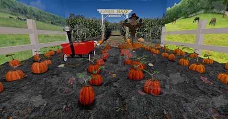 Second Life Marketplace Pumpkin Patch Backdrop